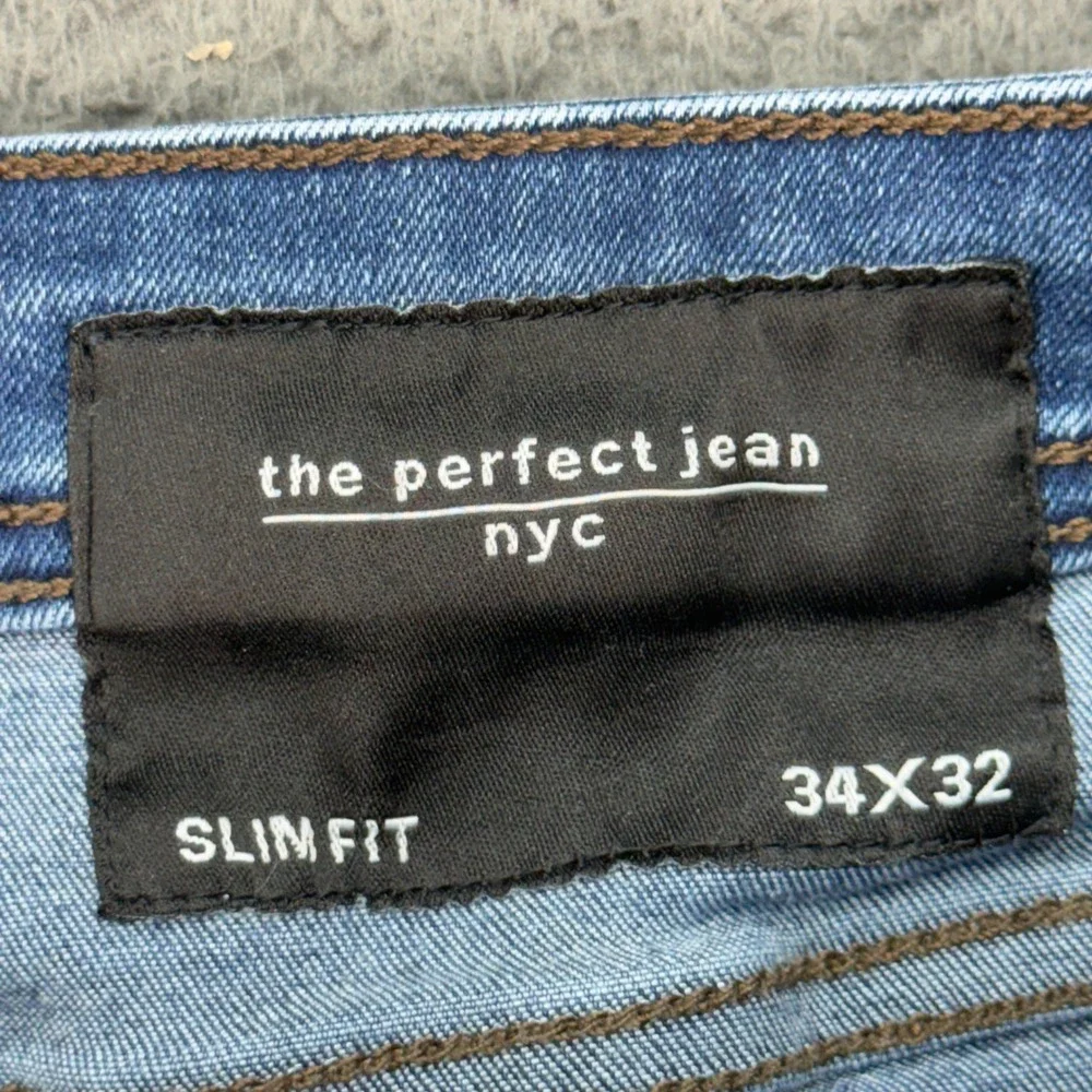 The Perfect Jean Slim Fit Mens 34x32 Blue Medium Wash Stretch Denim JUST1NAMR